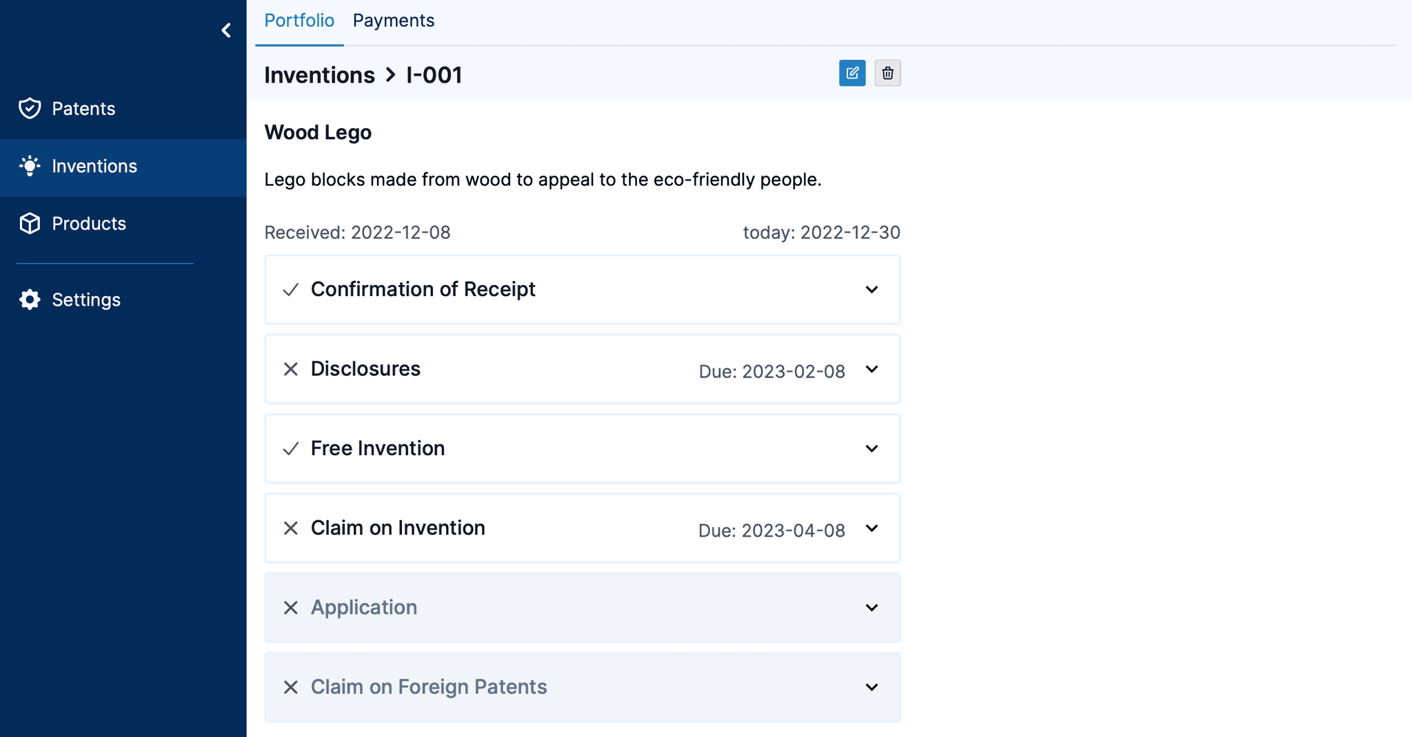 Invention Disclosure Management